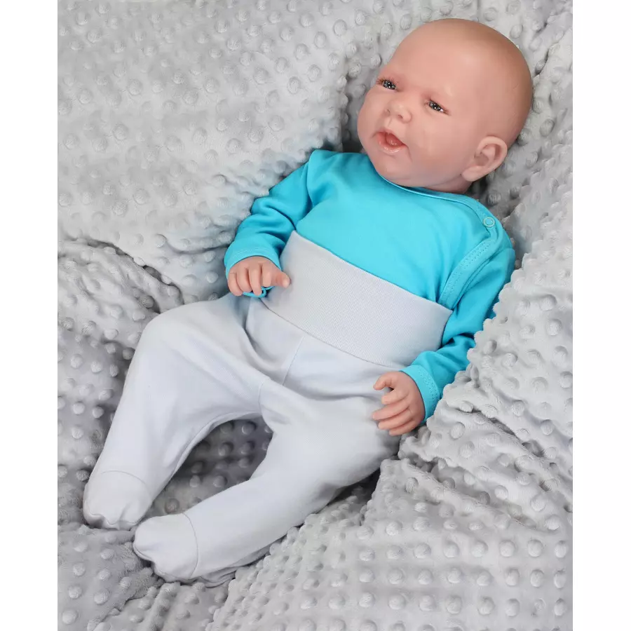 TupTam Baby Langarm Wickelbody im 5er Set grünblau