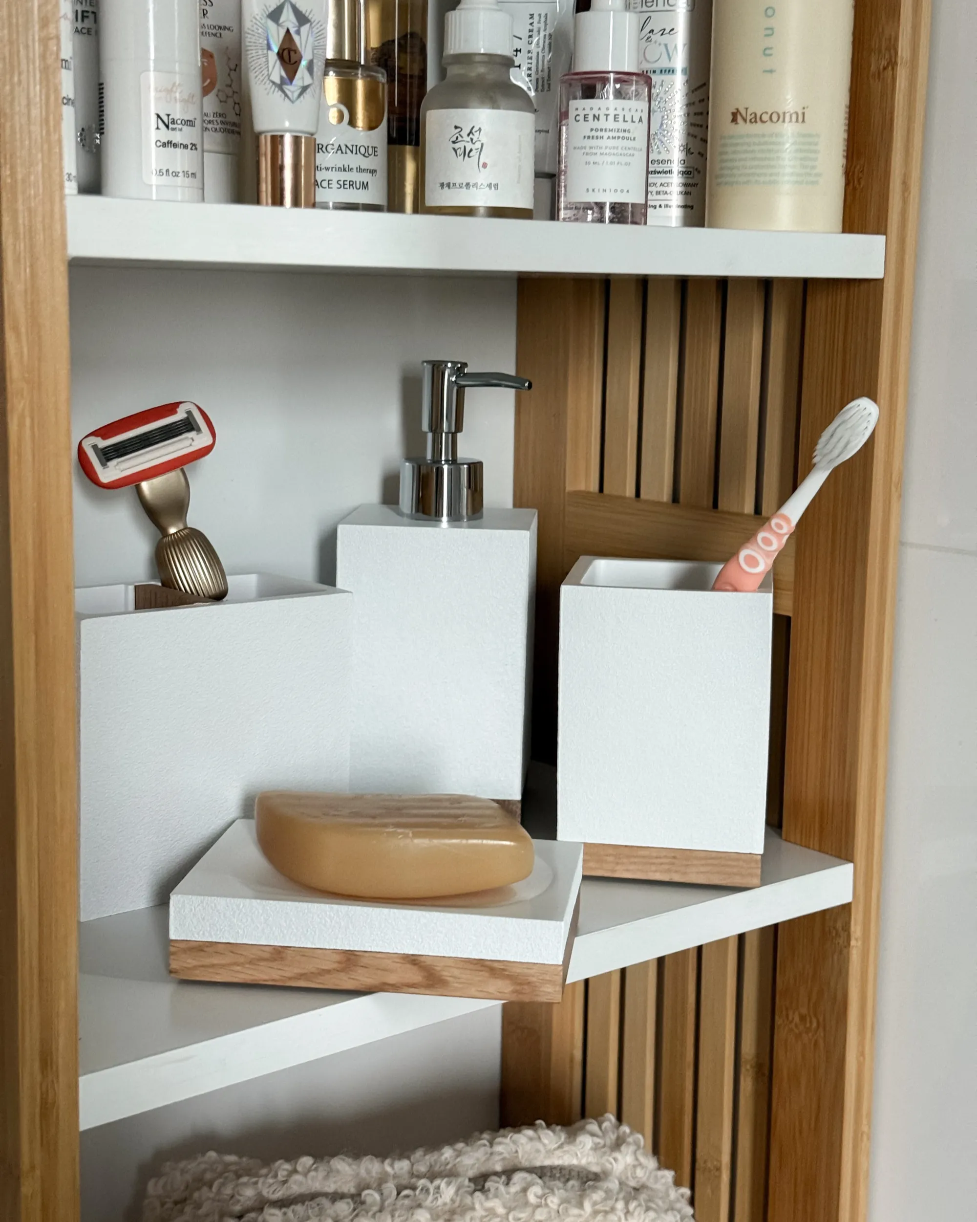 5-delige badkameraccessoireset TAPICHE Wit