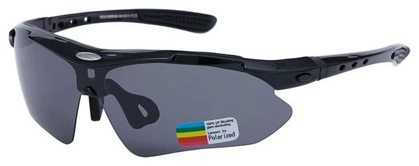 Lunettes de soleil de sport polarisées UV400 Protection Outdoor - noir