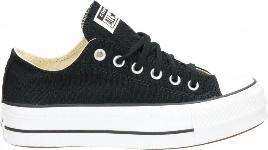 Converse Chuck Taylor All Star Platform Low Leather Schoenen Black Leer Foot Locker