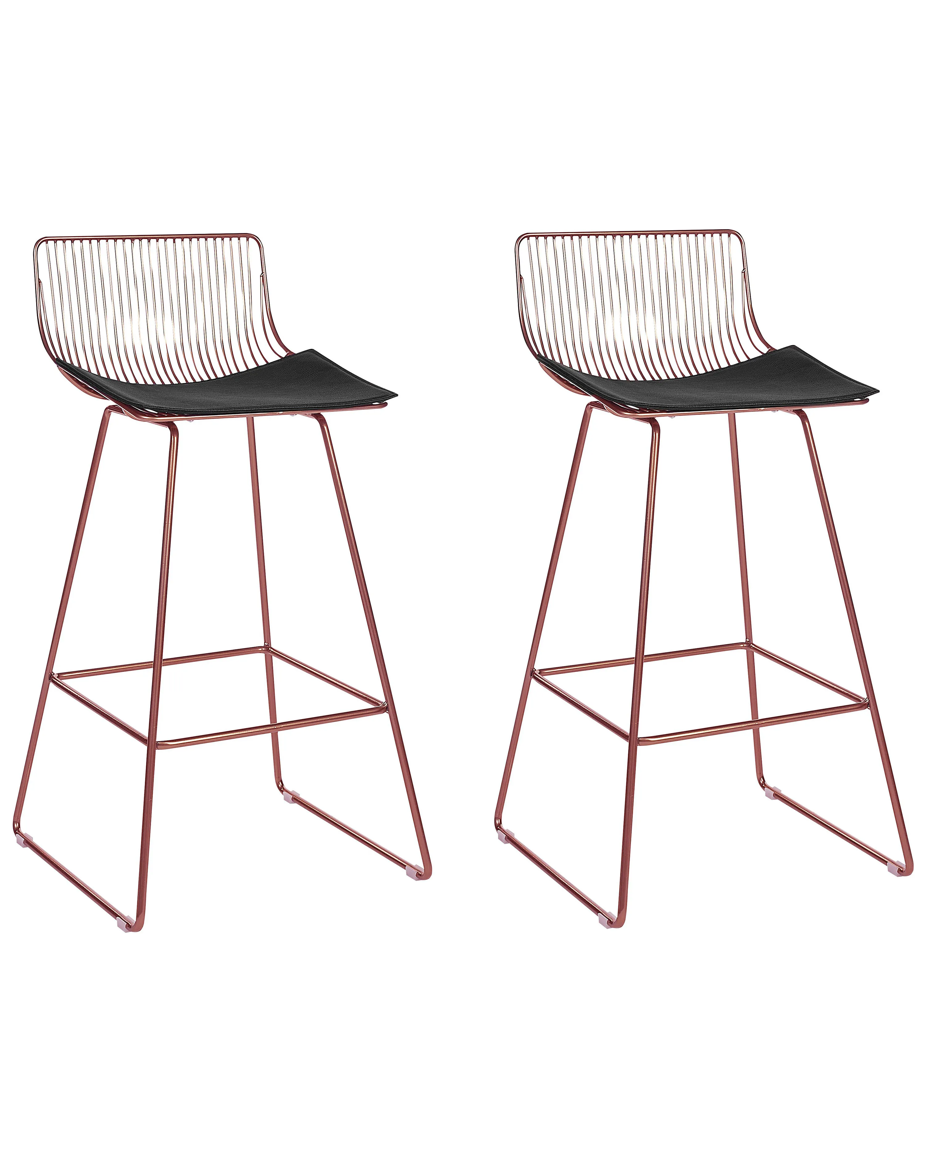 Set van 2 barstoelen FREDONIA Metaal Roségoud