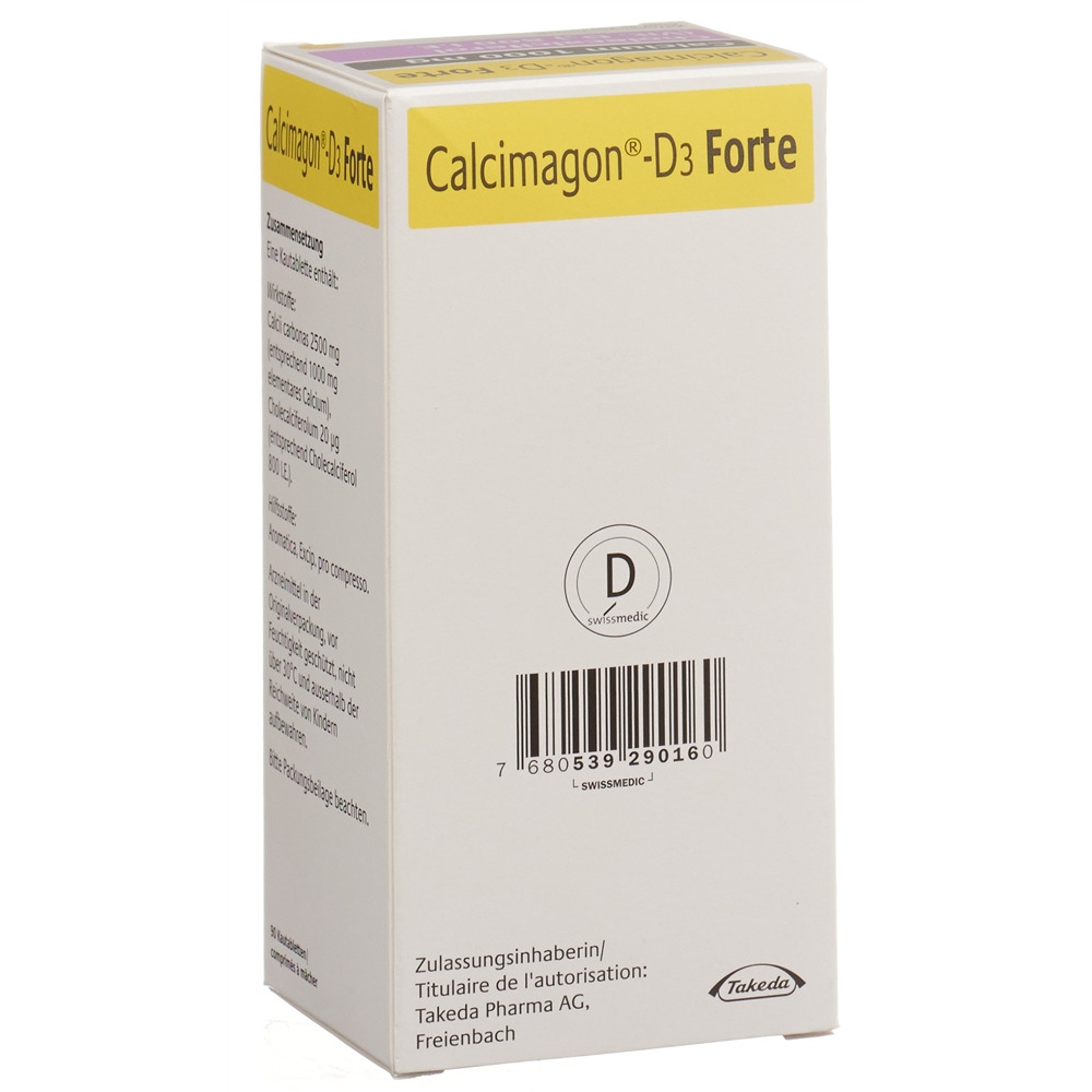 CALCIMAGON D3 Forte Kautabl Zitrone Ds 90 Stk