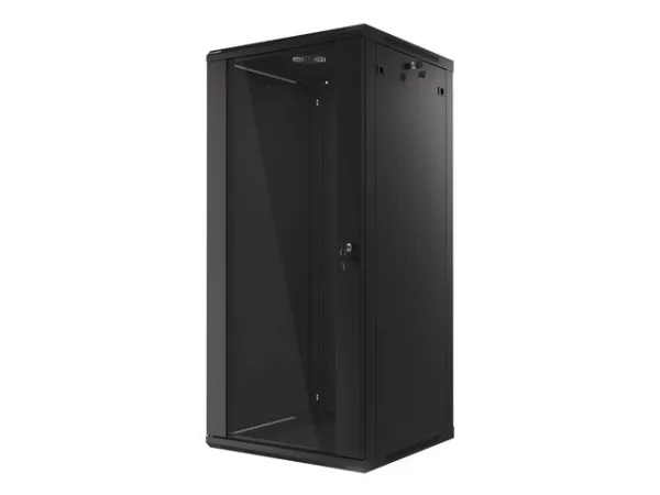 Lanberg - Rack kabinet - vægmonterbar - sort, RAL 9004 - 27U - 19