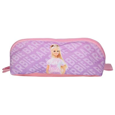 Trousse triangulaire Barbie réversible - 1 compartiment - rose - Bagtrotter