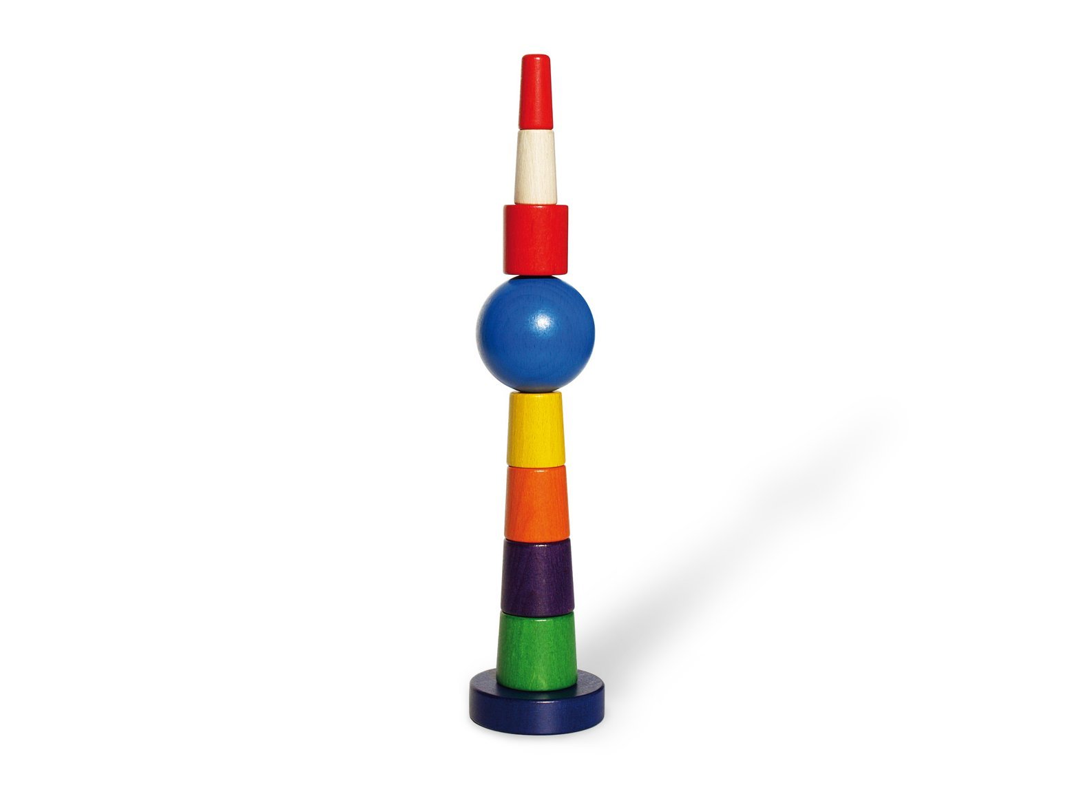 Stapelspiel aus lackierter Buche