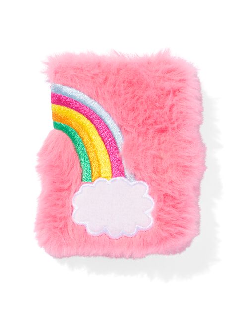 carnet 7.5x9.5cm fluffy arc-en-ciel