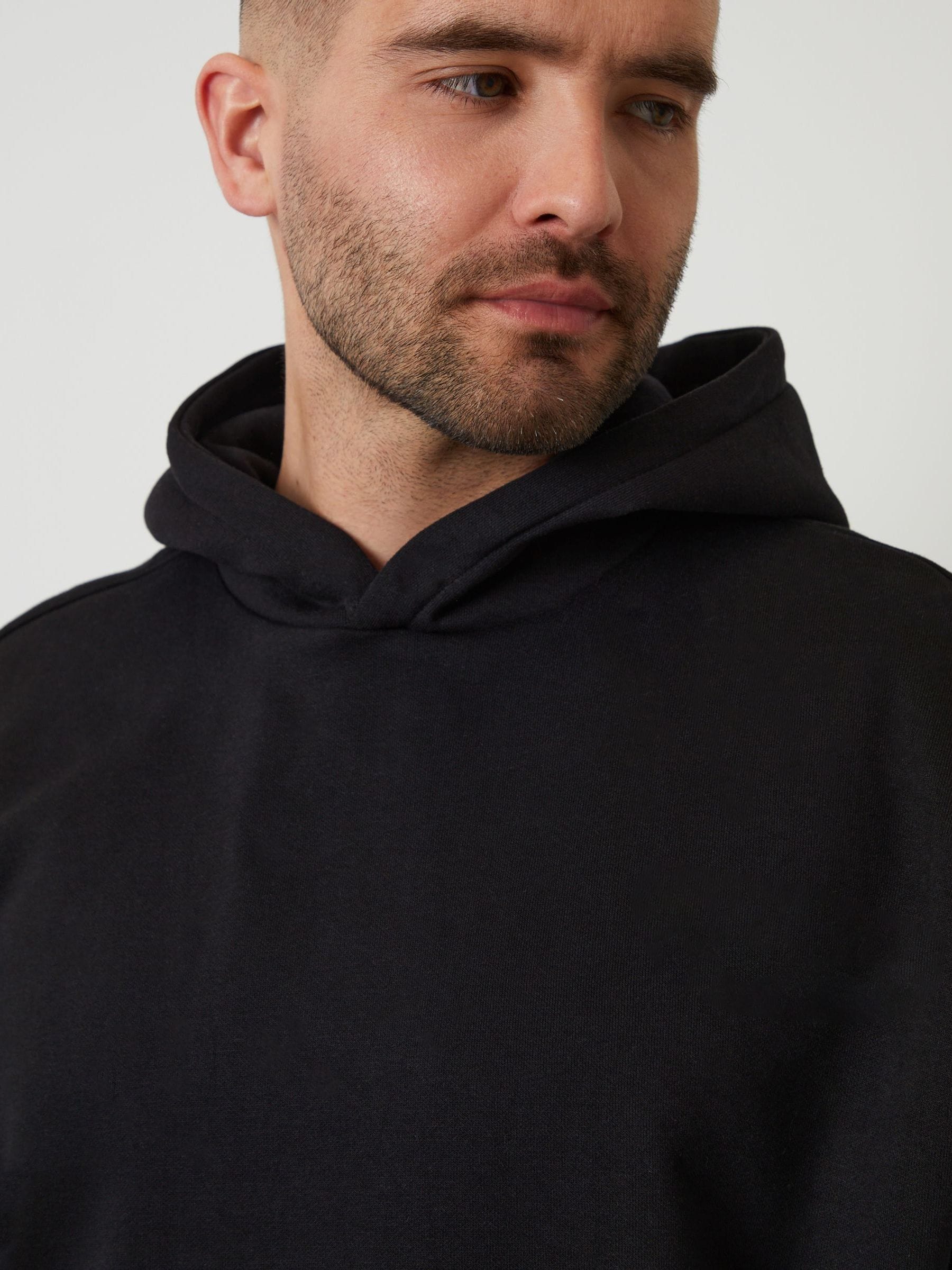 Zwart - Threadbare Oversized Fit Hoodie