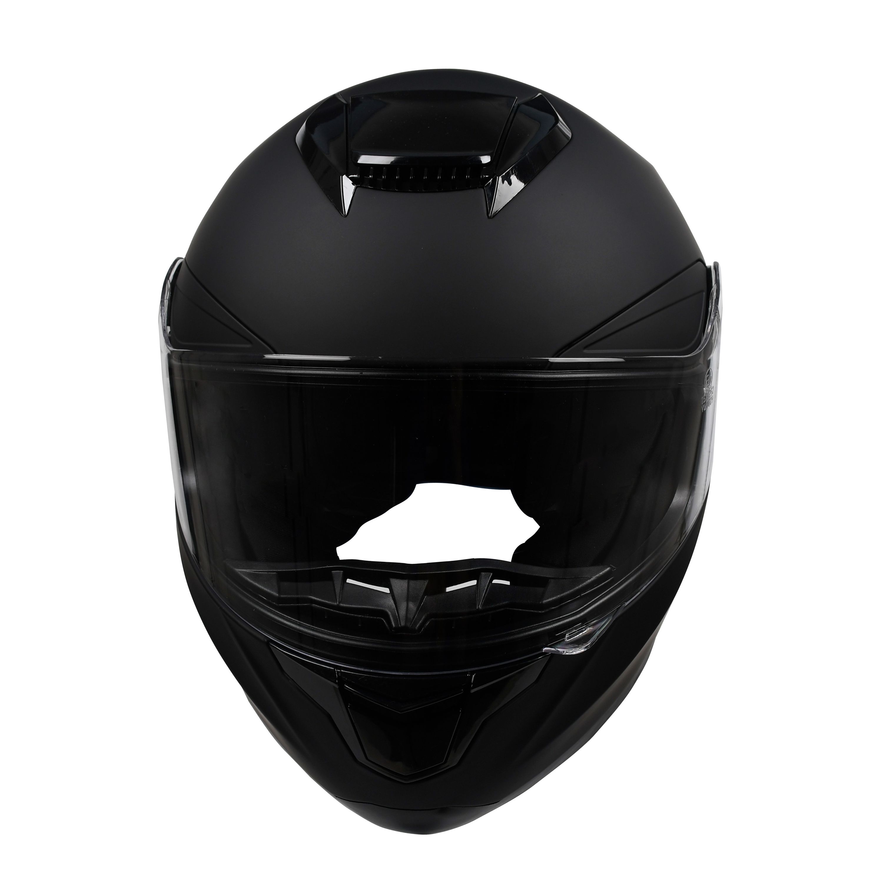 Motorrad Integralhelm Einzelvisier schwarz matt Grösse 59/60