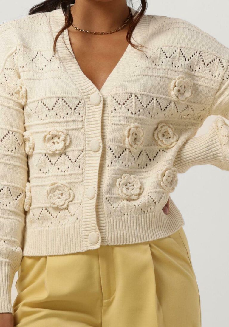 Y.A.S. beige y.a.s. vest yaspina ls knit cardigan s.
