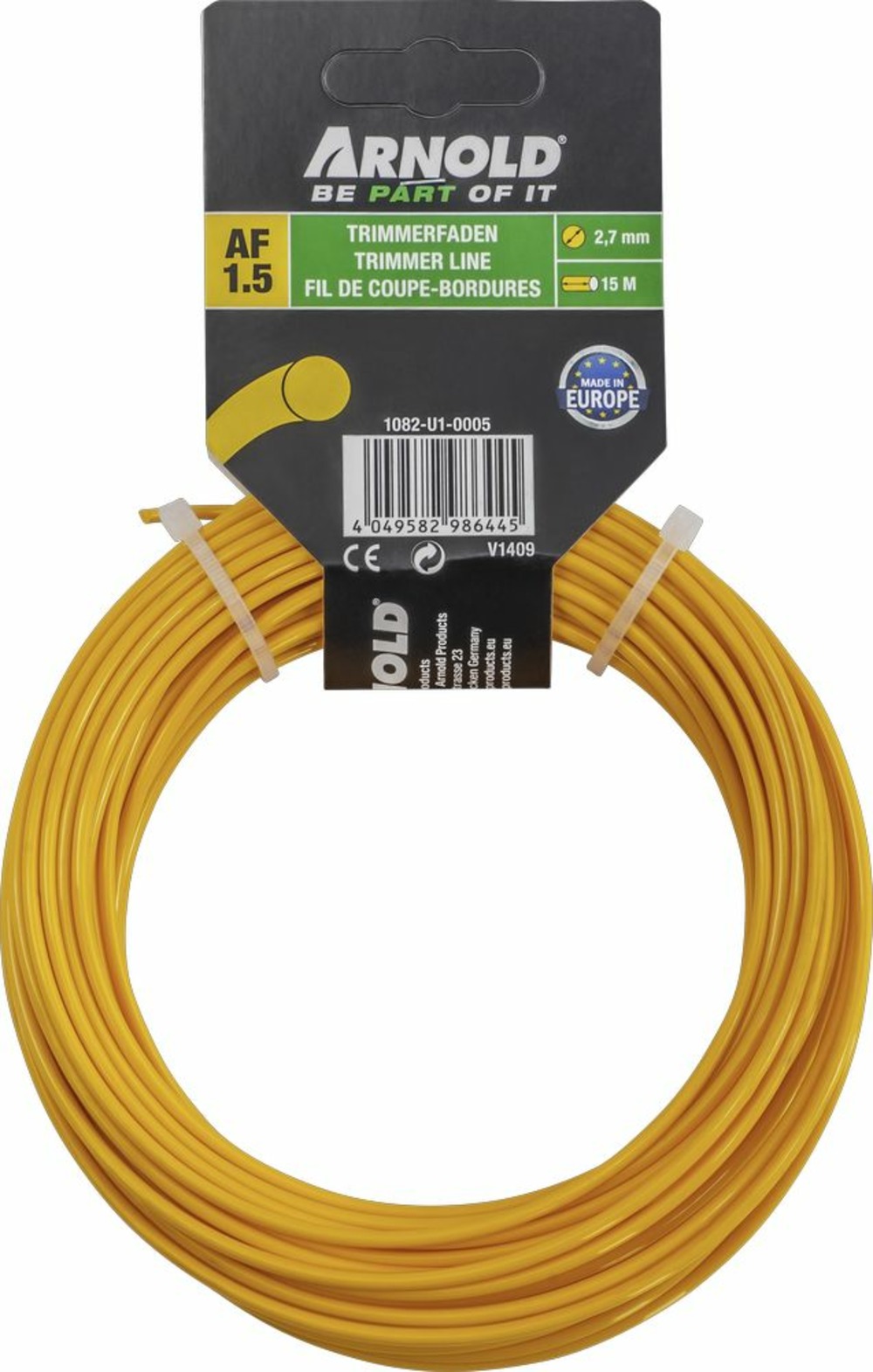 Fil de coupe-bordure rond en nylon 2,7 mm × 15 m