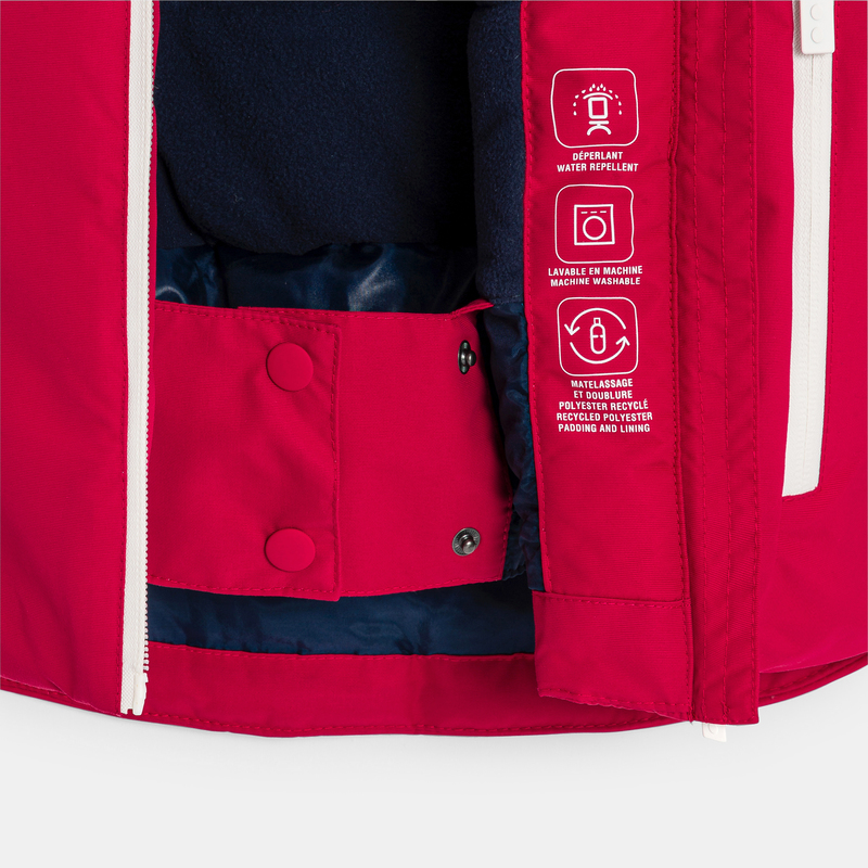 Blouson de ski rouge Fille