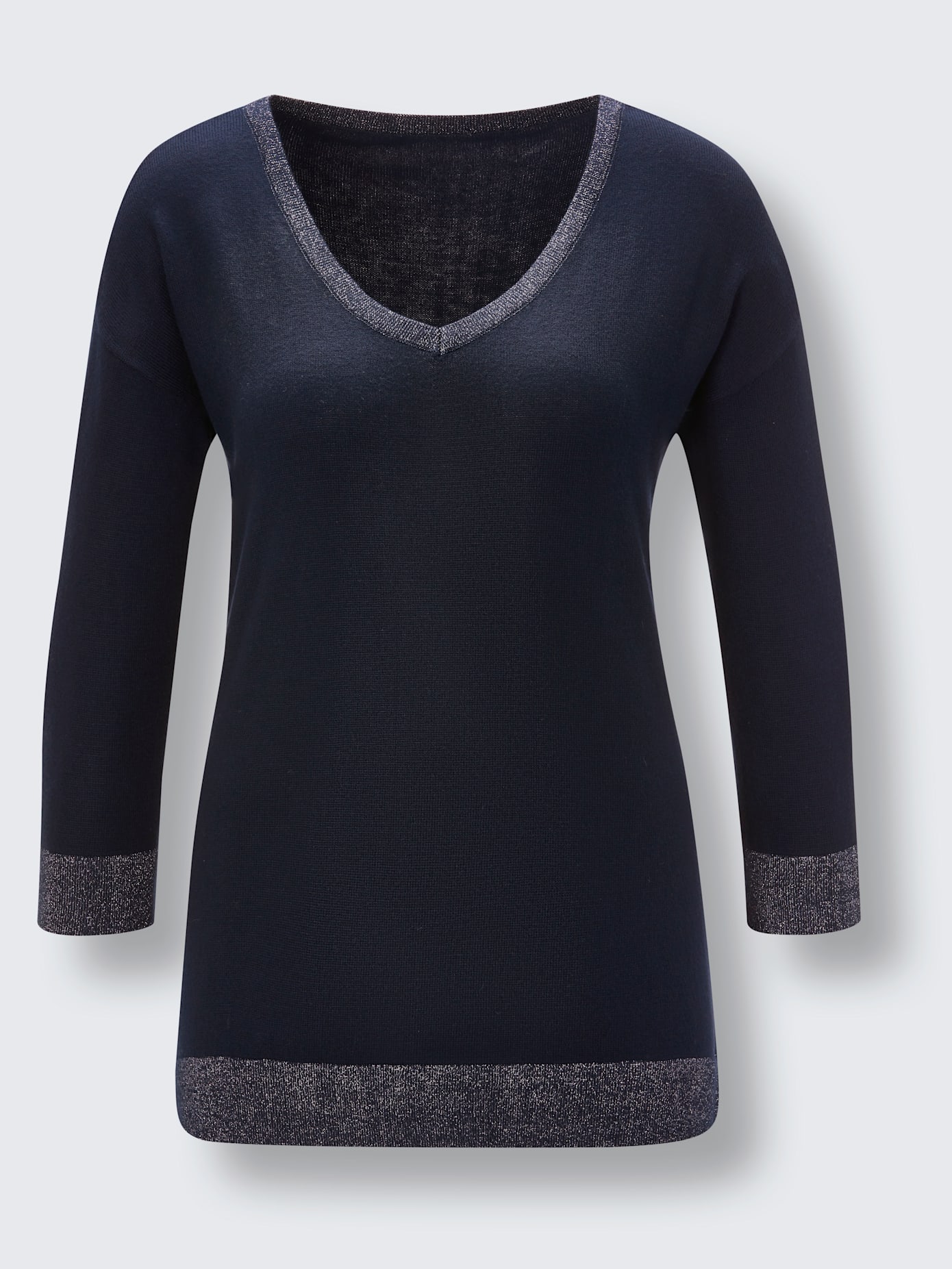 Pull à encolure en v 12% soie