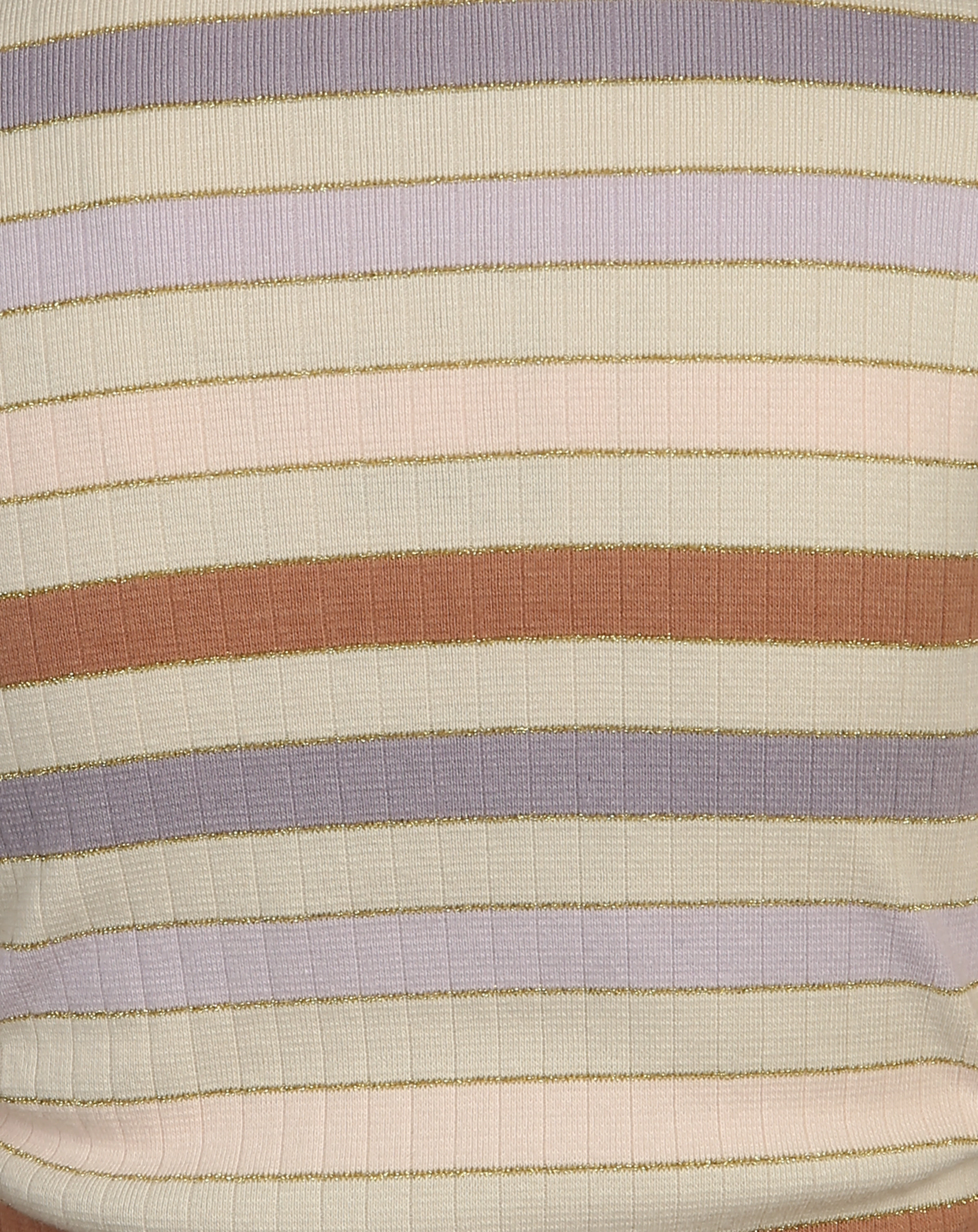 Langarmshirt AMMA gestreift in white sand