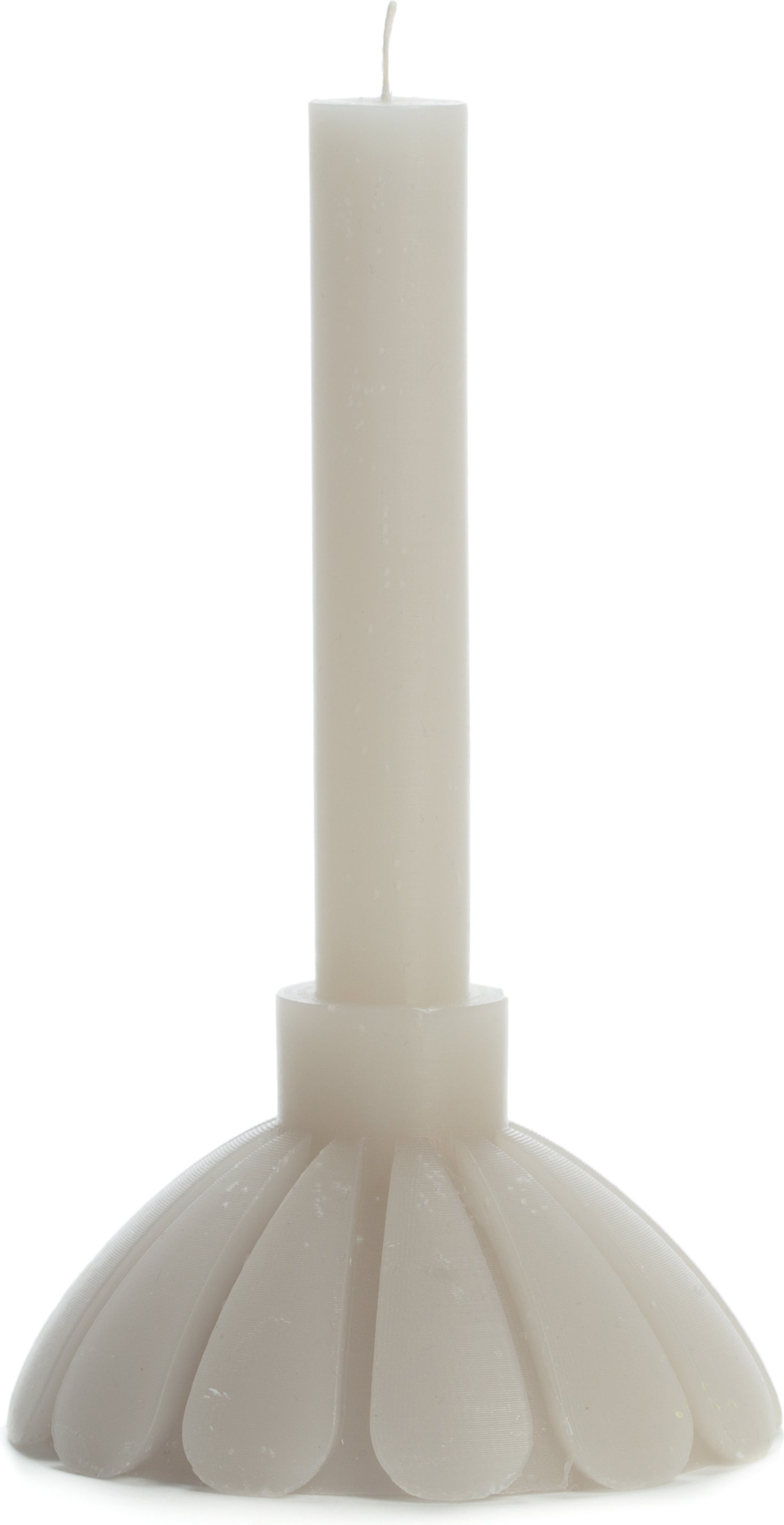 Rustik Lys dinerkaars Petal grijs 15 uur D 10 H 16,5 cm