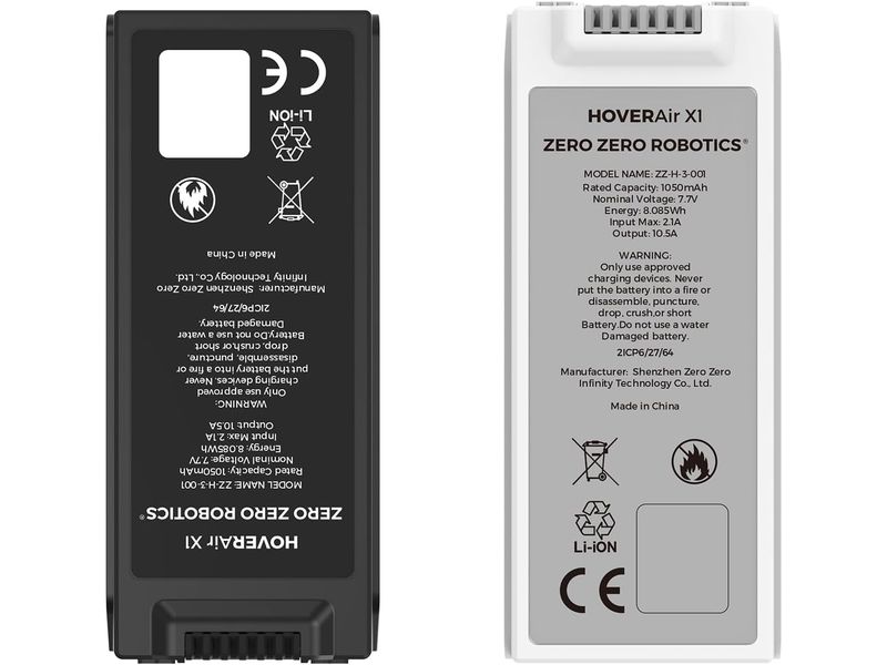 HOVERAir RC-Akku LiPo 1050 mAh 7.7 V Hoverair X1, Weiss Zusatzakku für die Hoverair X1 Drohne