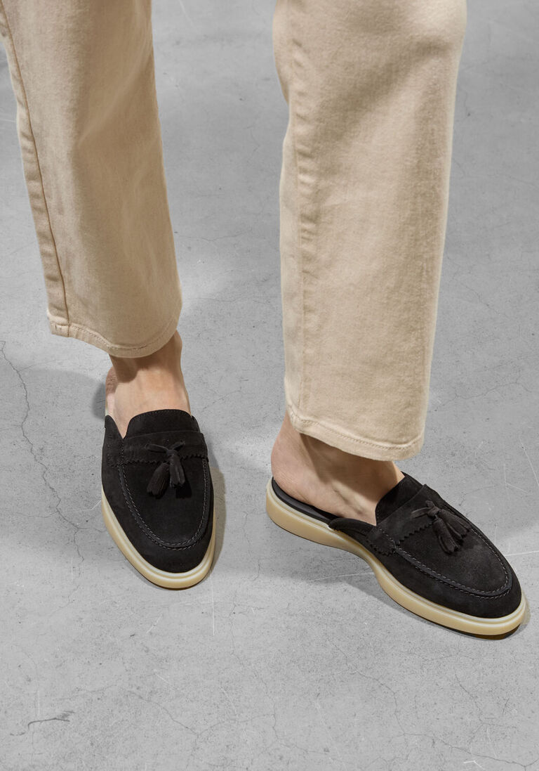 zwarte mason garments loafers amalfi mule