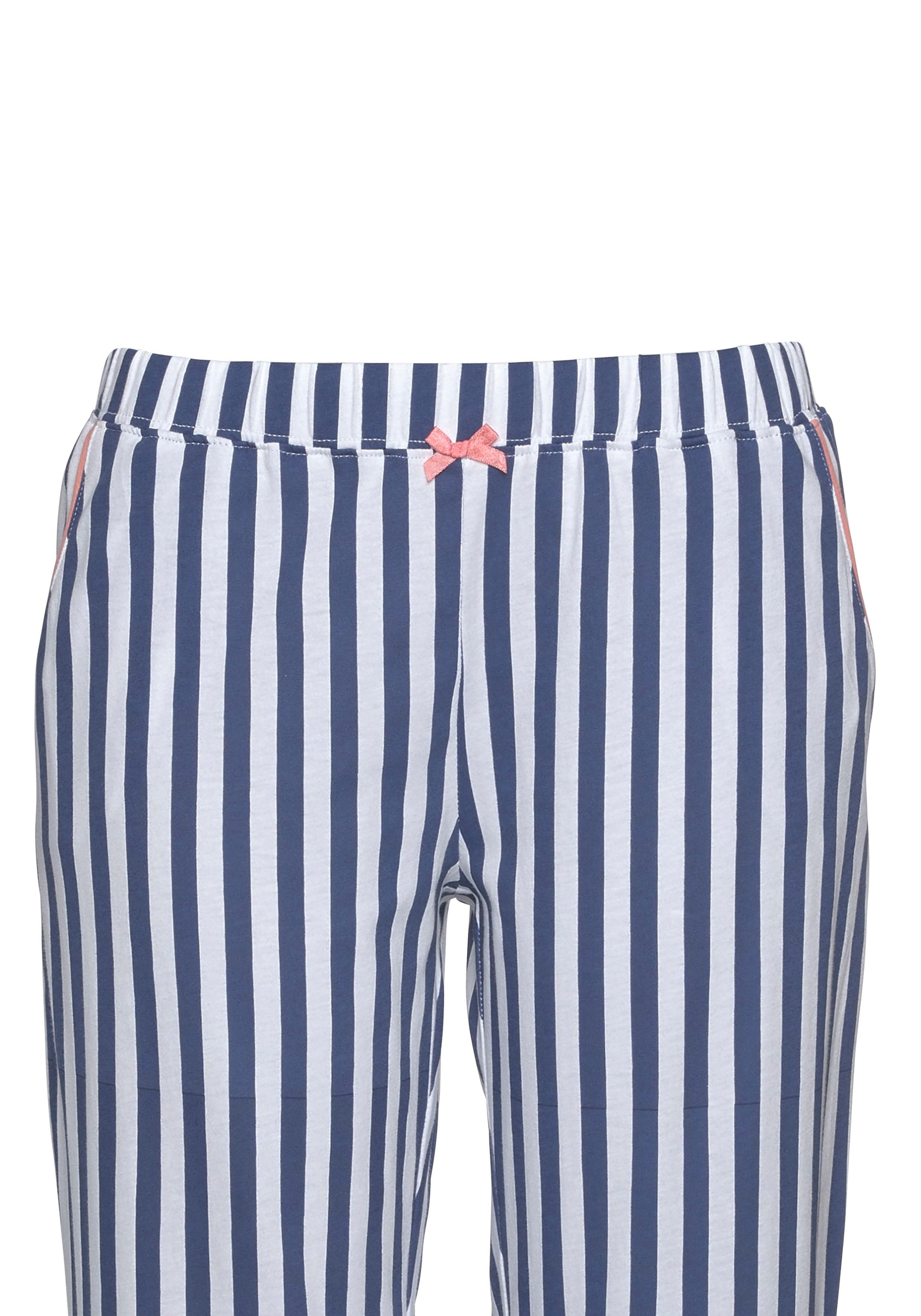 H.I.S Pyjama, 2 Stk. in klassischem Schnitt mit Streifenmuster