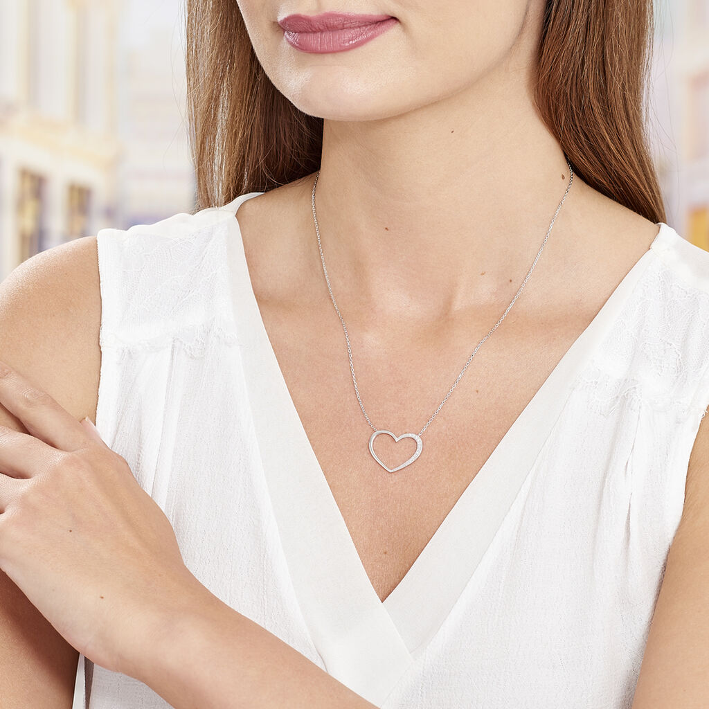Collier Oflaz Argent Blanc Oxyde De Zirconium