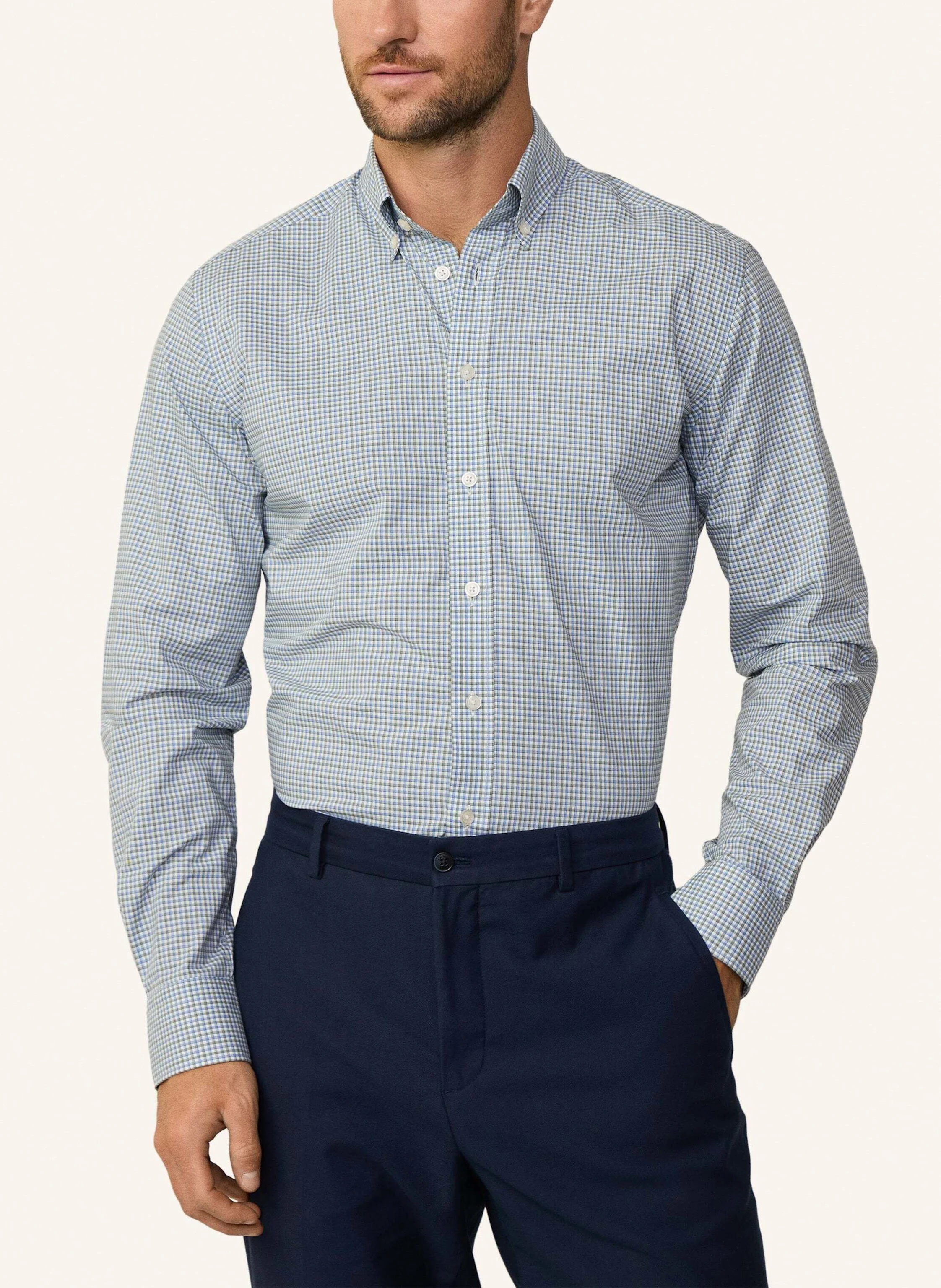 HACKETT LONDON Freizeithemd POPLIN MINI CHECK