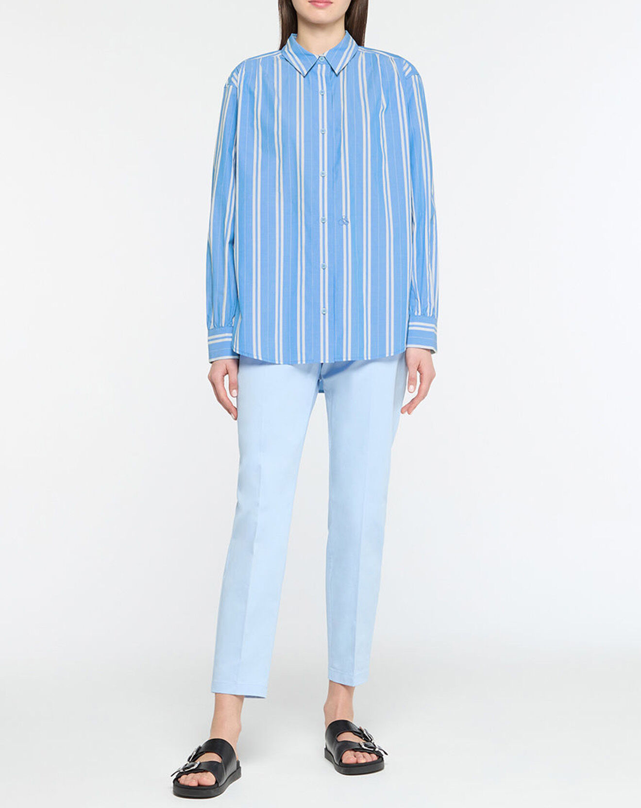 Scotch & Soda Chemise ample à rayures bleu/blanc