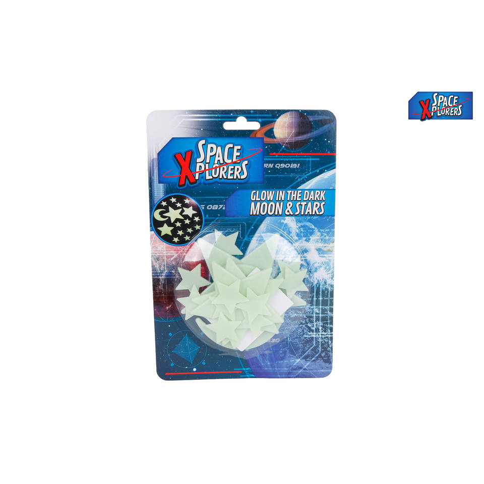 Glow in the dark sterren en maan
