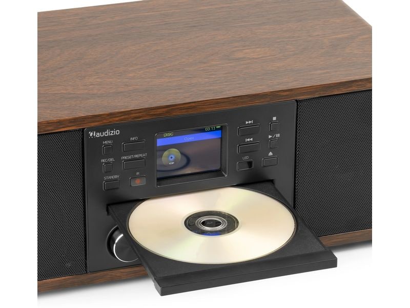 Audizio DAB  Radio Avola Braun DAB  Radio mit CD Spieler, Internet Radio und Bluetooth