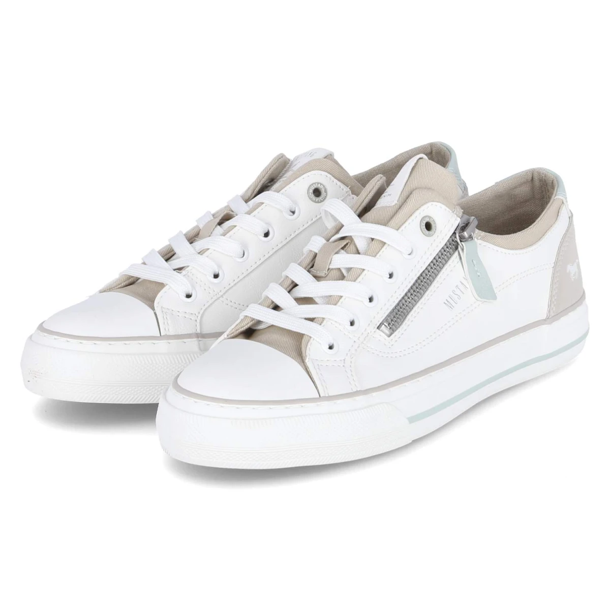 MustangLow Sneaker - Weiss/Beige