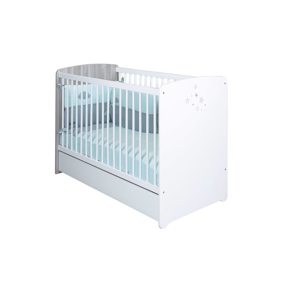 Luna tiroir de lit 60x120   blanc        de               Sauthon Baby's Sweet Home