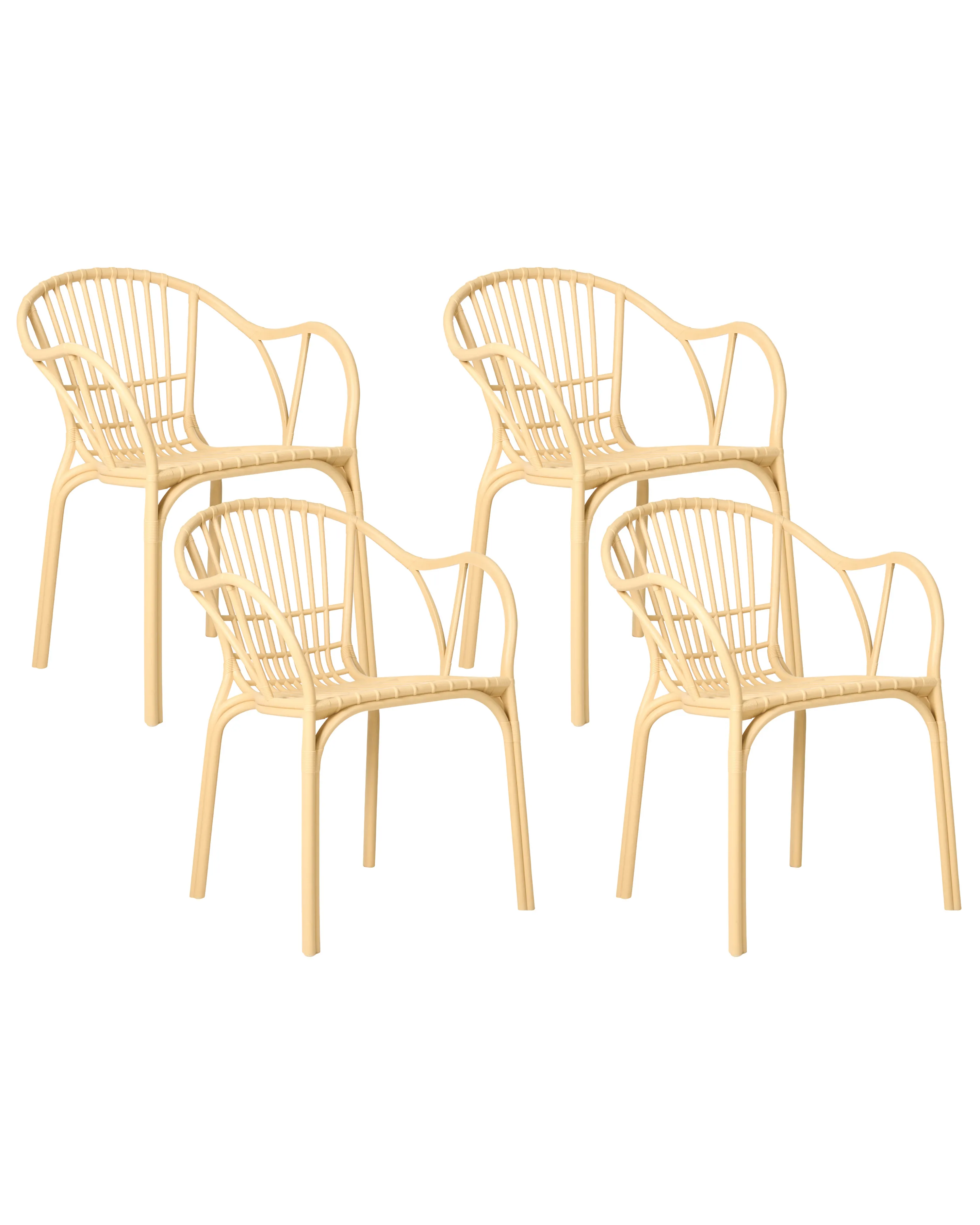 Set van 4 tuinstoelen ANDORA Beige