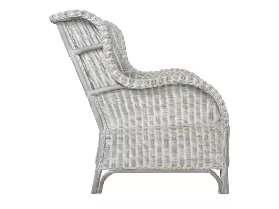 Canapé avec coussin Gris Rotin naturel et lin