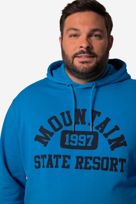 Men+ Hoodie, Print-Motiv, Kapuze, Kängurutasche, bis 8 XL