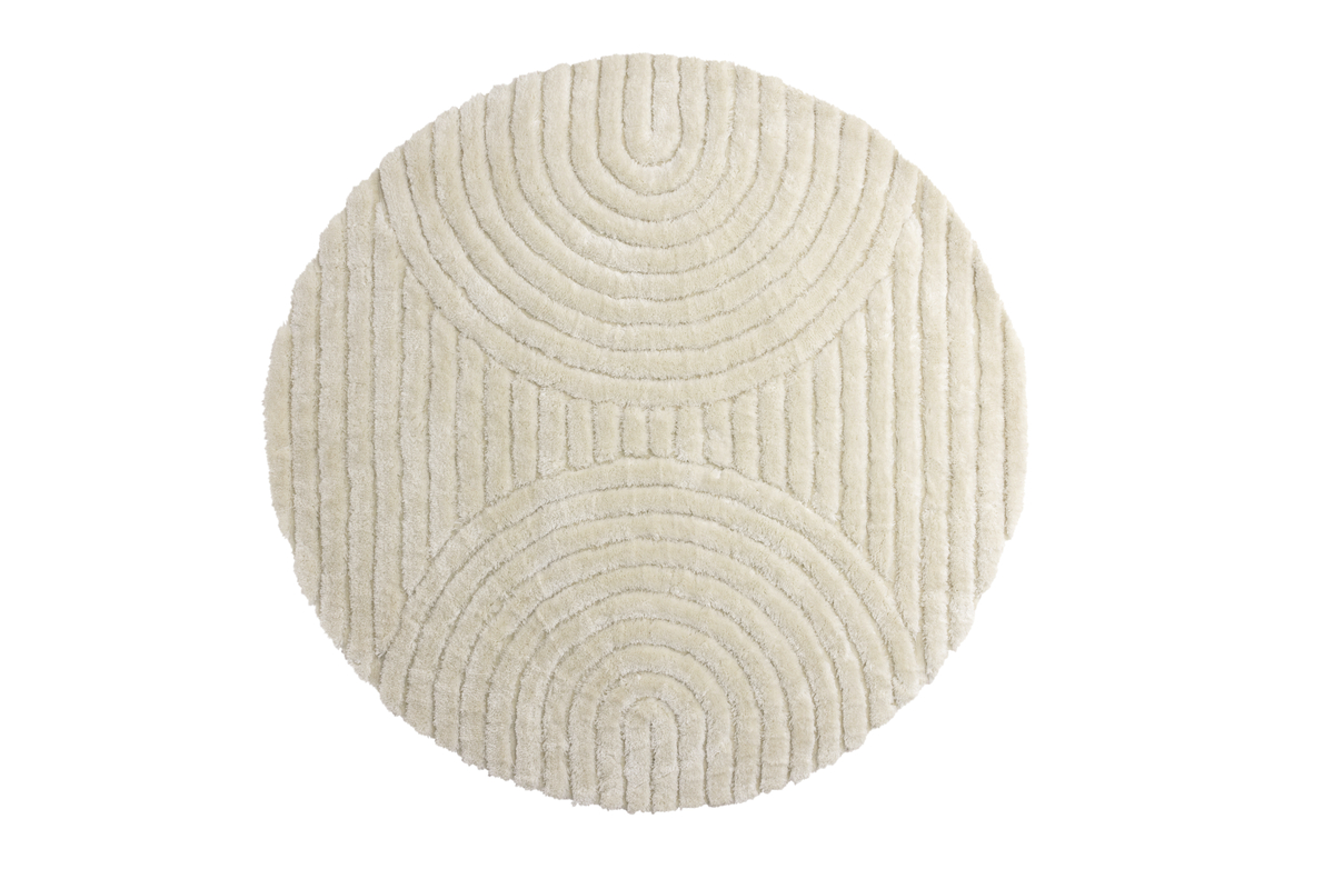 Vloerkleed Kaimana Rond Ø200 cm wit