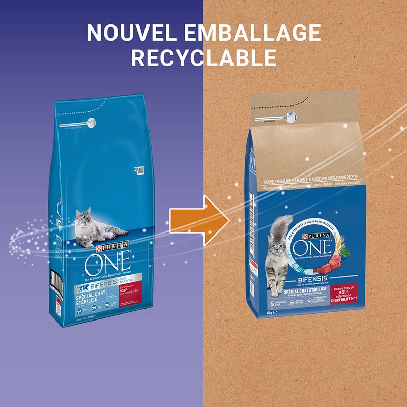 PURINA ONE Chat Stérilisé au bœuf à prix discount sur bitiba.fr