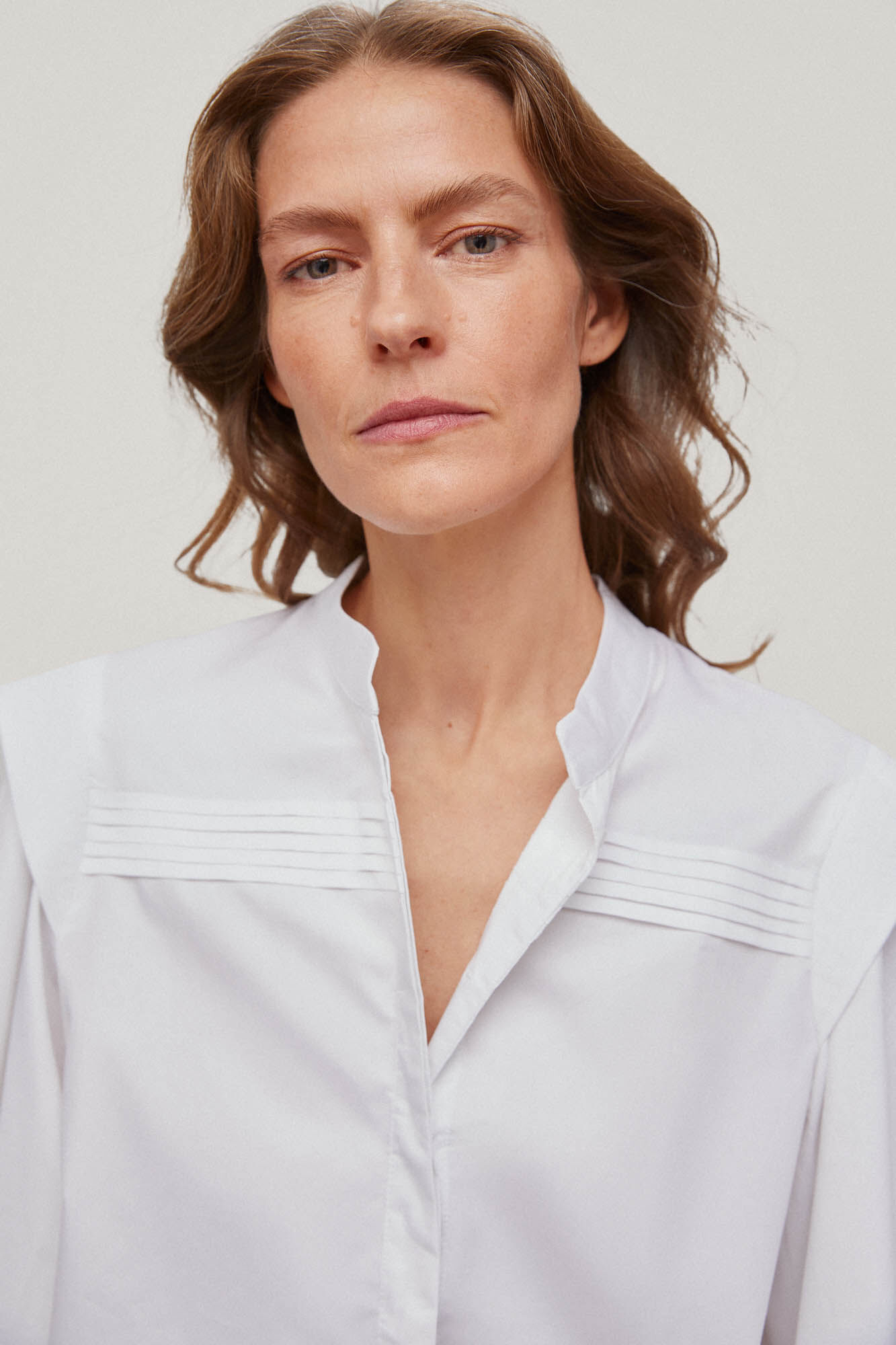Blusa de popeline com laço - Branca