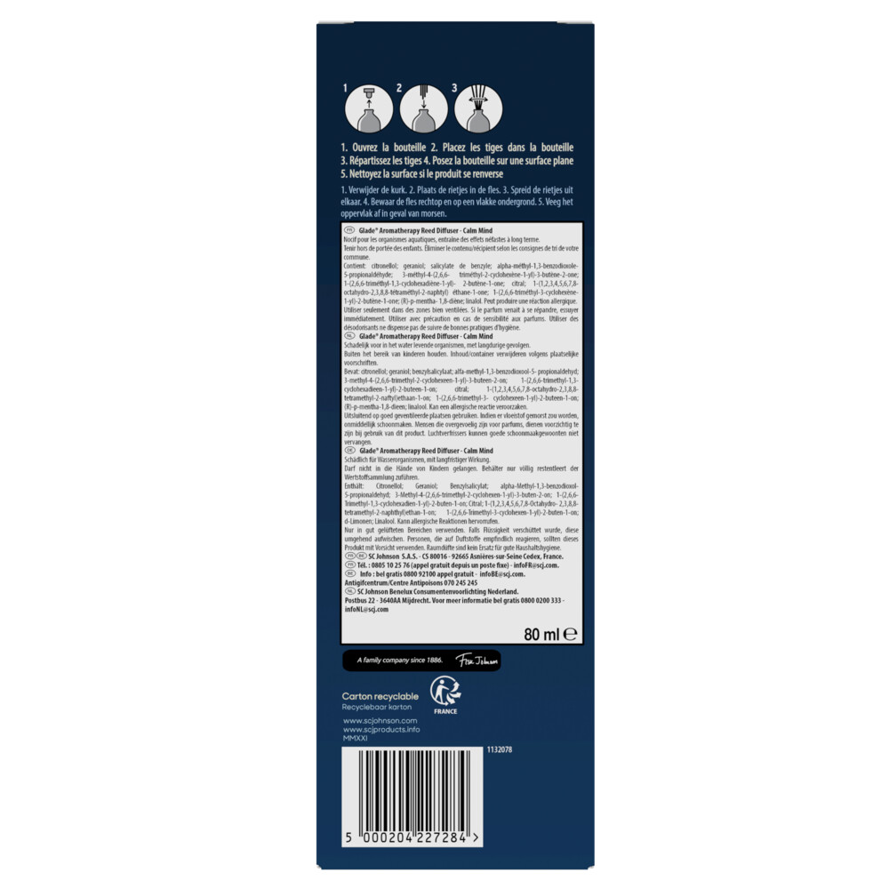 Glade Geurstokjes Aromatherapy Calm Mind80 ml