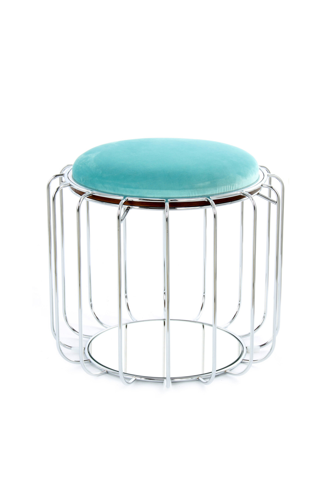 Tisch-Hocker COMFORTABLE - mint-silber - Metall