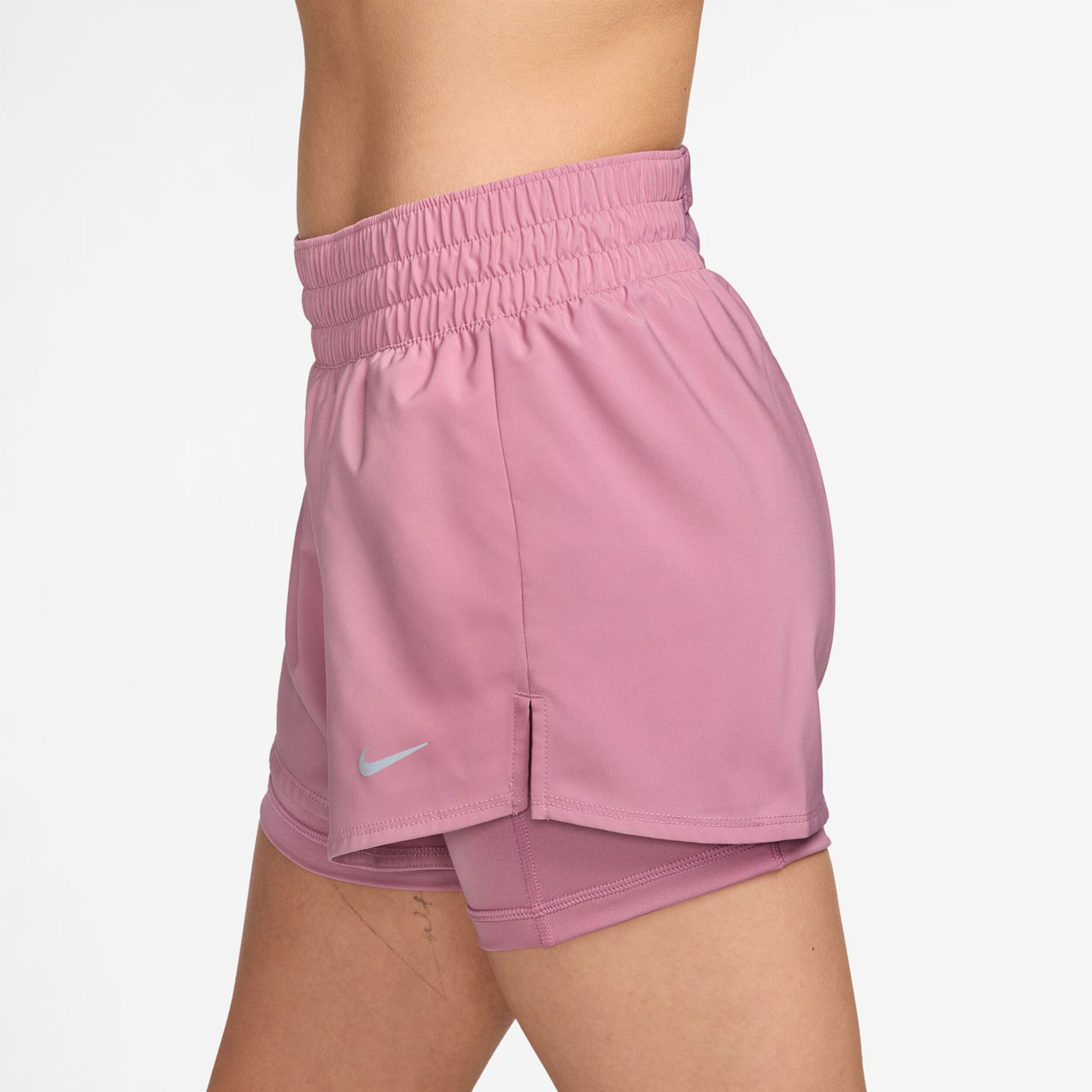 Nike One Dri-Fit 3in 2in1 Shorts Femmes - Pink , Argent