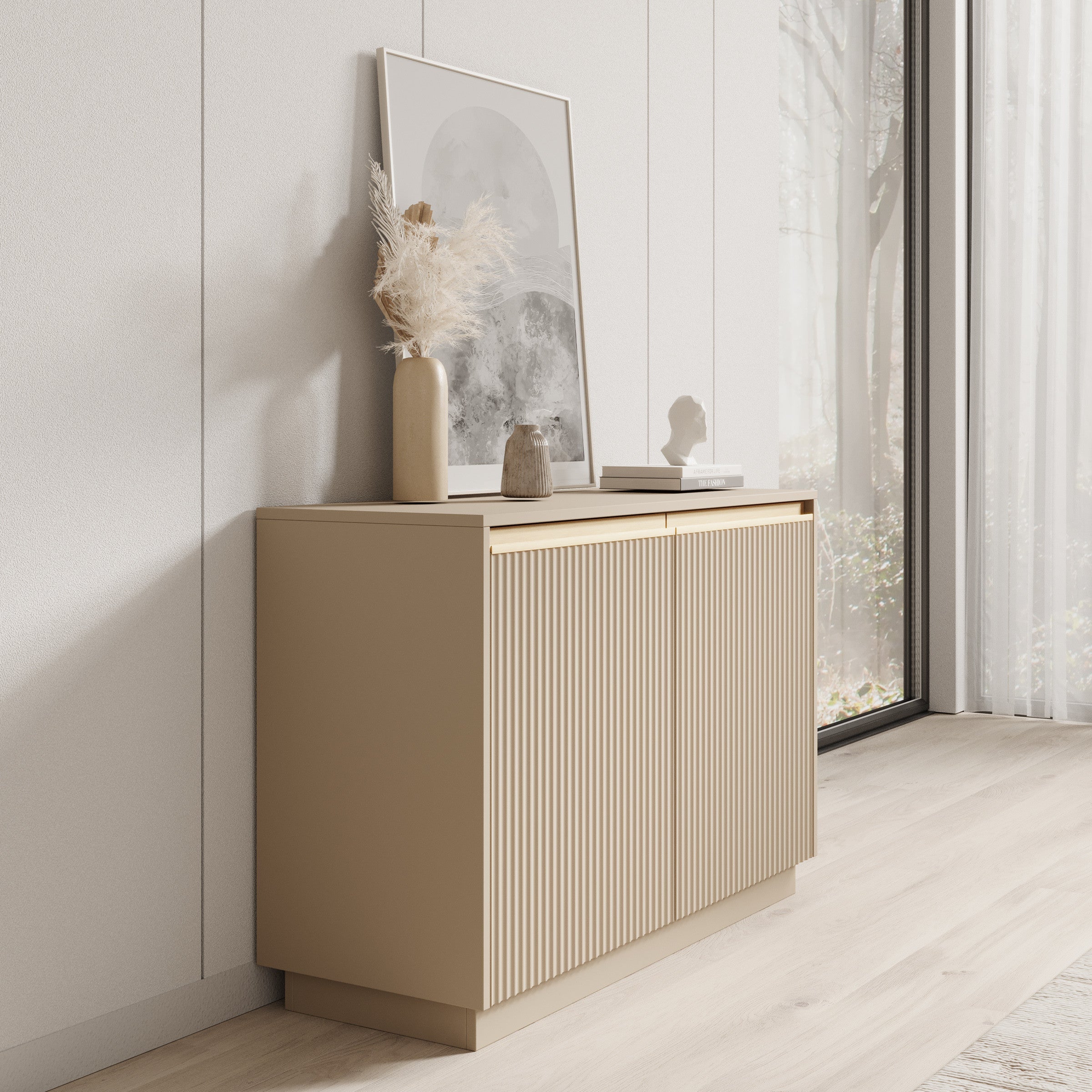 Meubella - Dressoir Remy - Beige - 104 cm