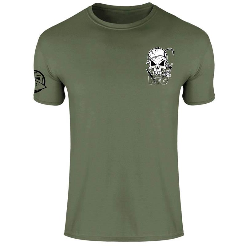Tee Shirt Manches Courtes Homme Hot Spot Design Rig Forever - Olive