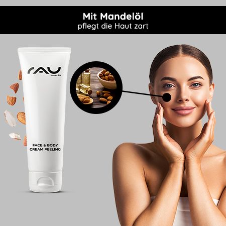 RAU Cosmetics Face & Body Cream Peeling mechanische Tiefenreinigung  für Körper & Gesicht