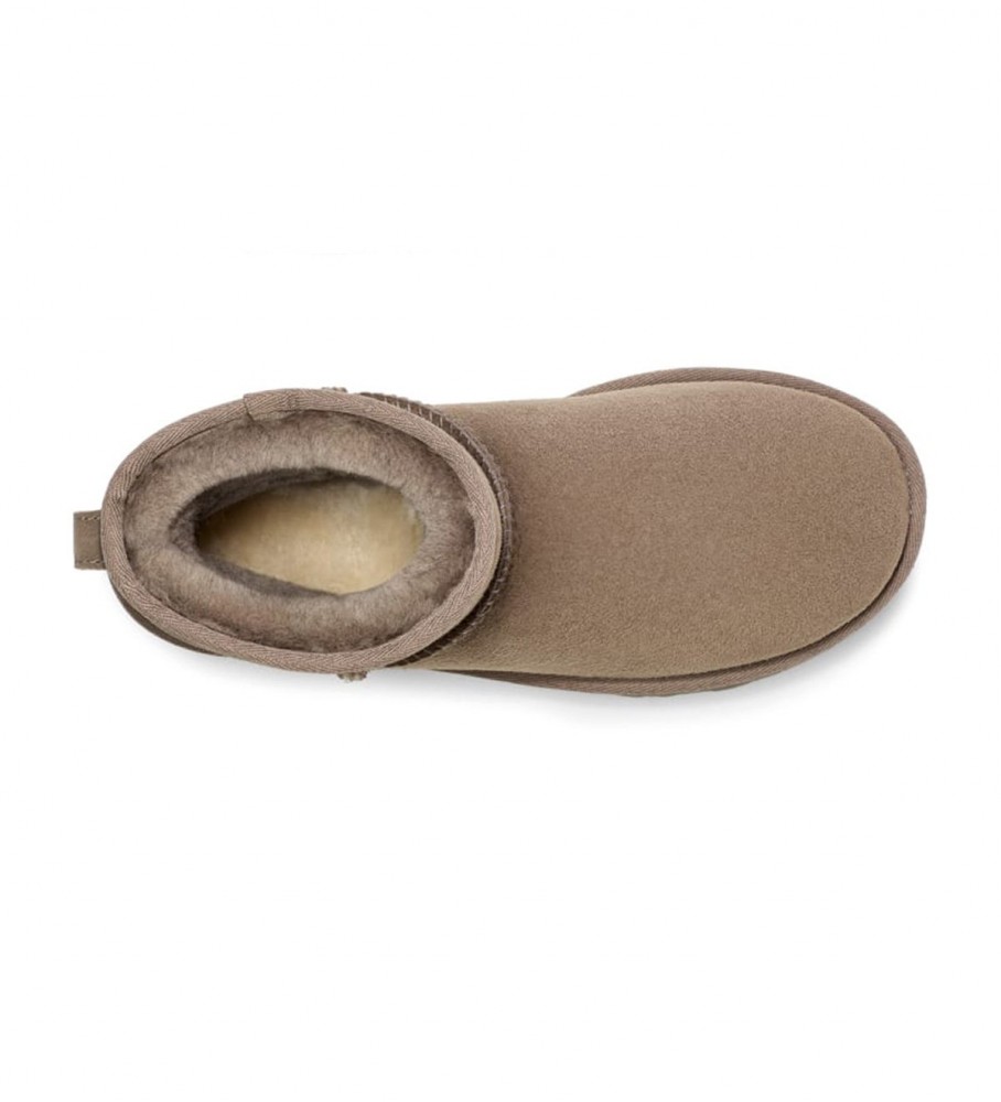 Botas de tornozelo UGG W Classic Mini II em couro taupe