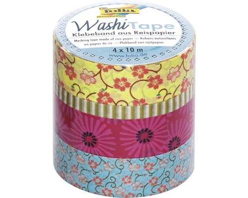 Washi tape bloemenregen set van 4
