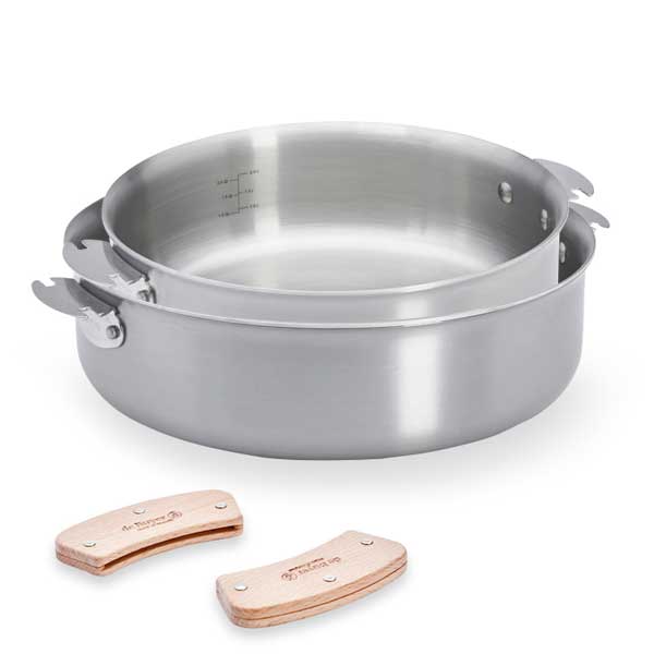 Lot 2 sauteuses Alchimy Loqy 24 et 28 cm et poignée amovible De Buyer