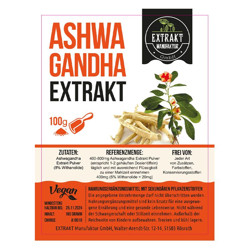 Extrakt Manufaktur Ashwagandha Schlafbeere Extrakt Pulver