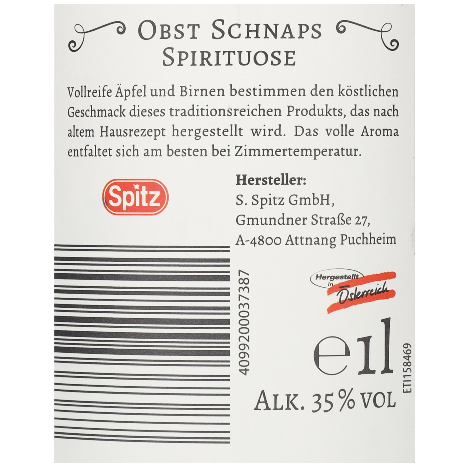 SPITZ Obstschnaps 1 l