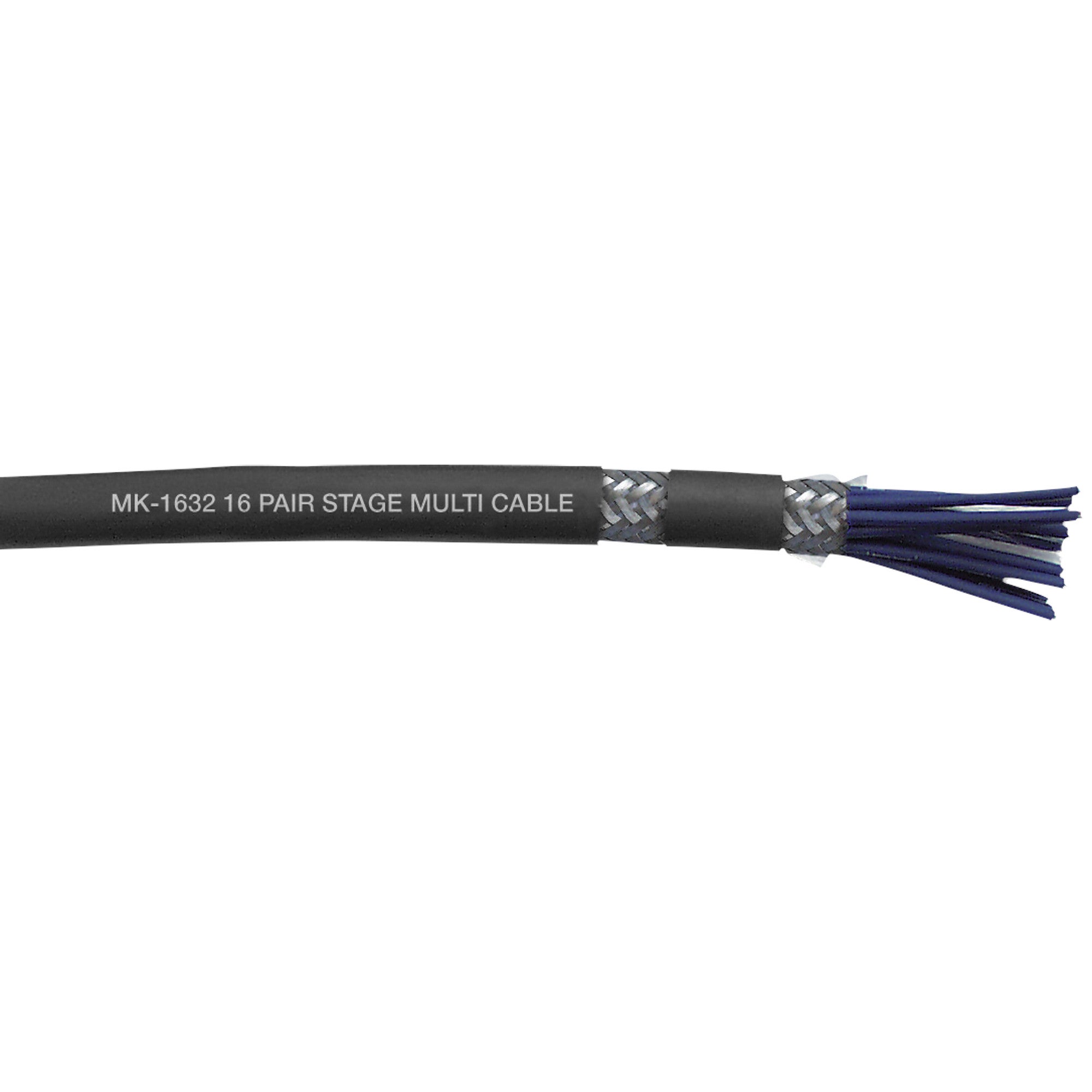DAP MK-1632 16 parige dubbel afgeschermde multicore per meter zwart