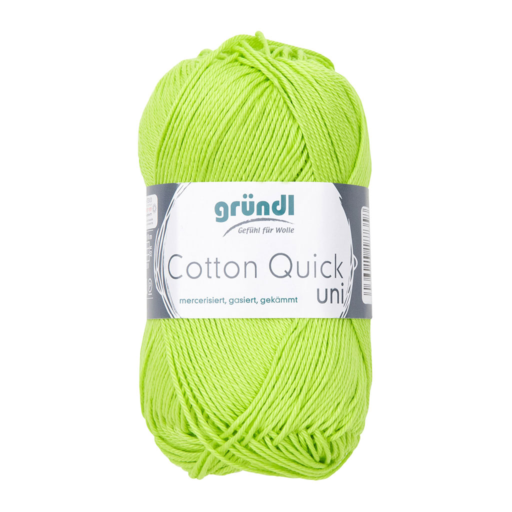 Pelote de laine COTTON QUICK vert 50g