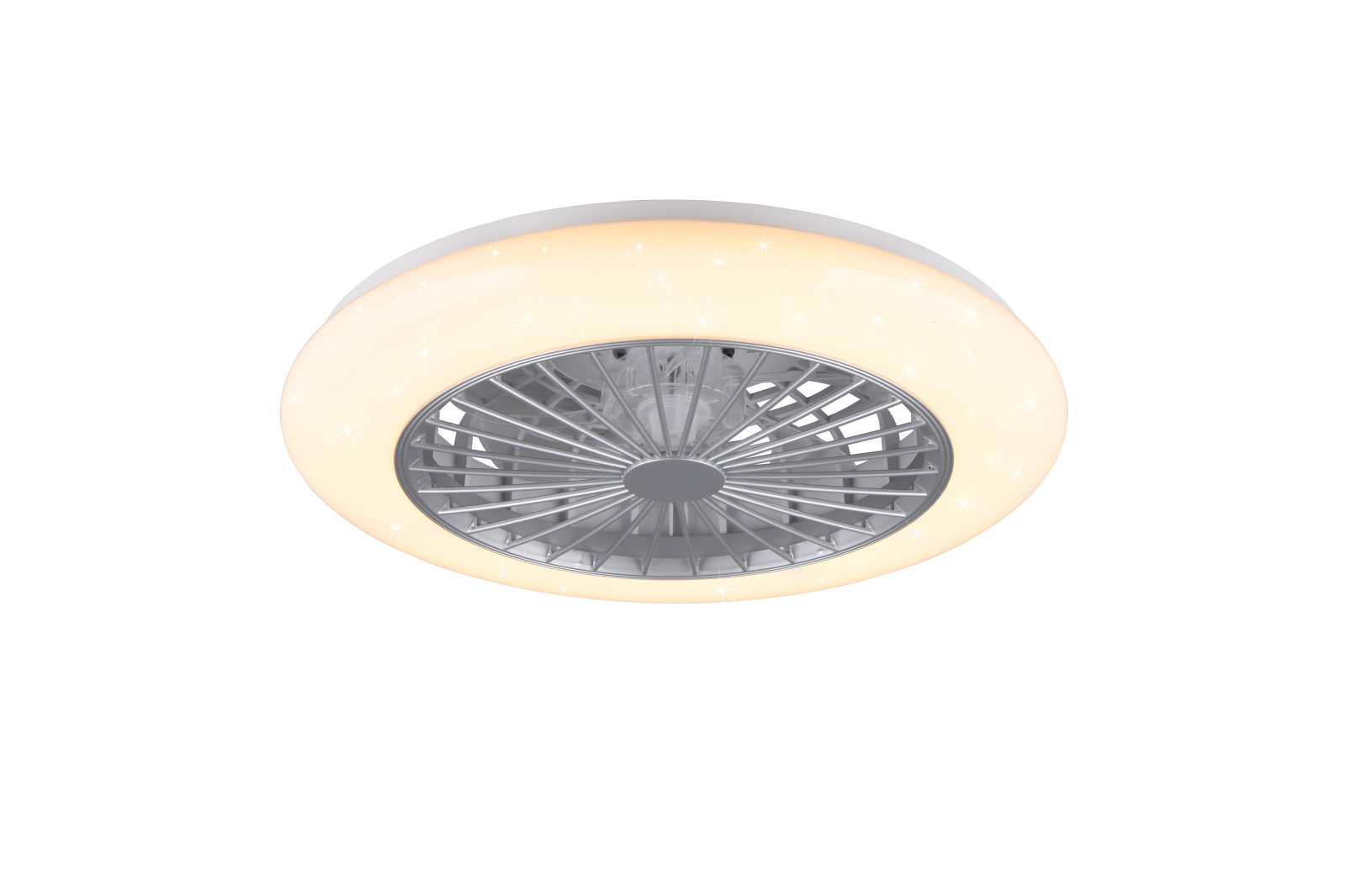 LED-Deckenleuchte mit Ventilator - titanfarbig - dimmbar - Ø 50 cm