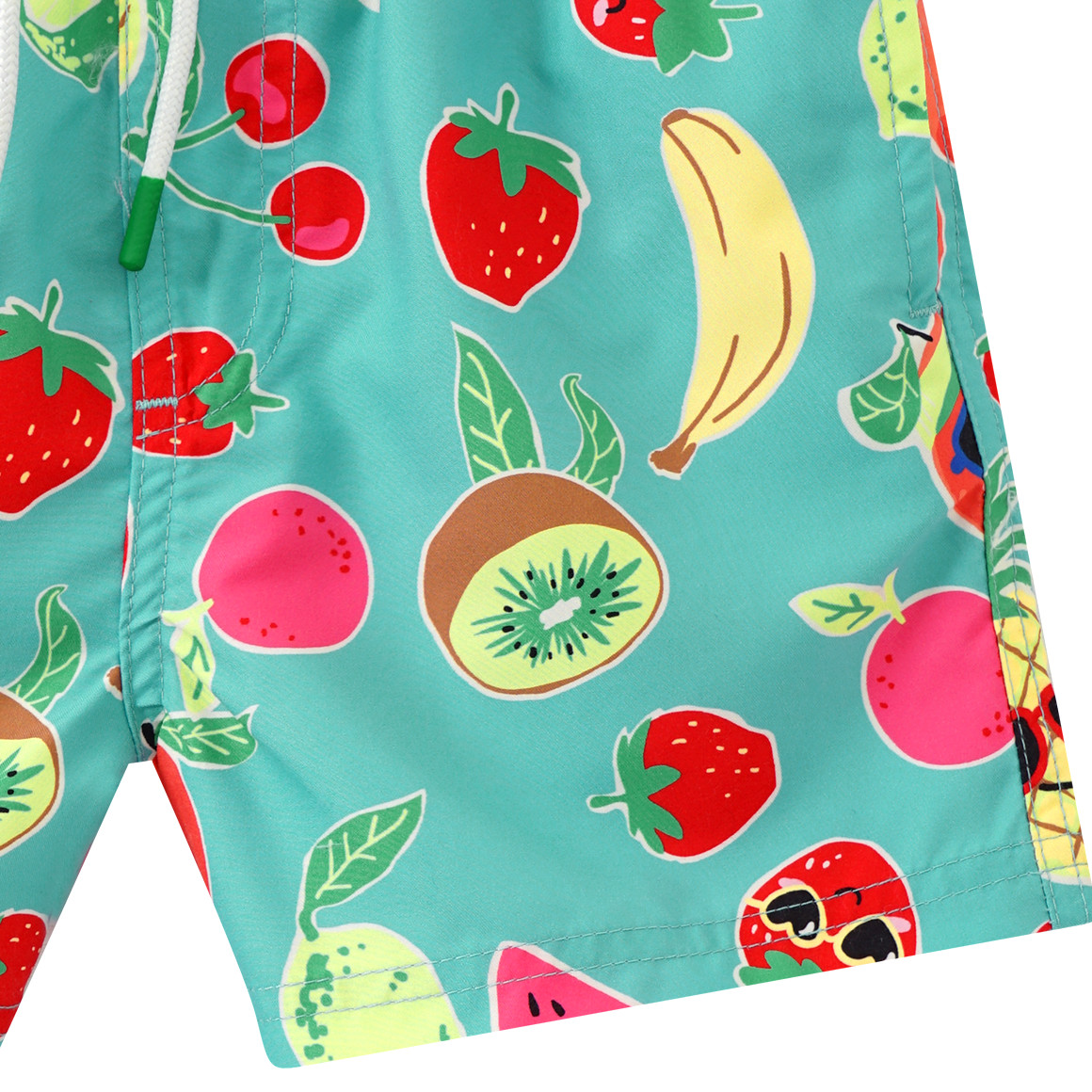 Famy Jungen Badeshorts mit Allover-Print helltürkis