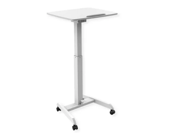 ROLINE PC-arbejdsbord, højdejusterbart, vipbart, hvidt (17.02.1548)